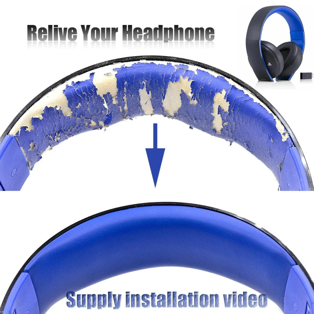 2-Pack Headphone Sponge Covers For Sony Ps3 / Ps4 7.1 Gold - Blue-1915197951521722373