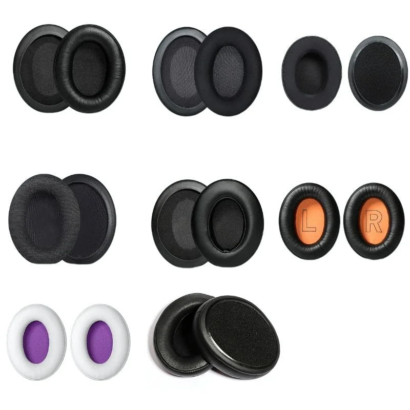 2-Pack Headset Earmuffs For Kingston Hyperx Cloud Ii / Alpha / Flight / Stinger - Black Ice-1915197875537711105