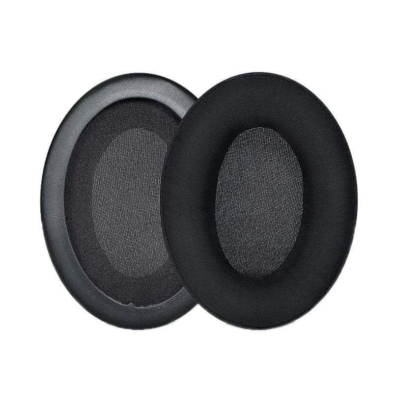 2-Pack Headset Earmuffs For Kingston Hyperx Cloud Ii / Alpha / Flight / Stinger - Black Ice Silk-1915198010950815751