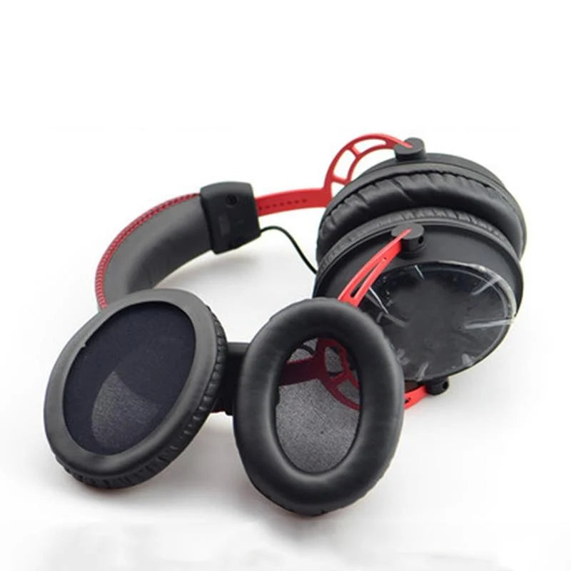 2-Pack Leather Ear Pad Covers For Kingston Cloud Silver Ii Headset - Black-1915197636936339461