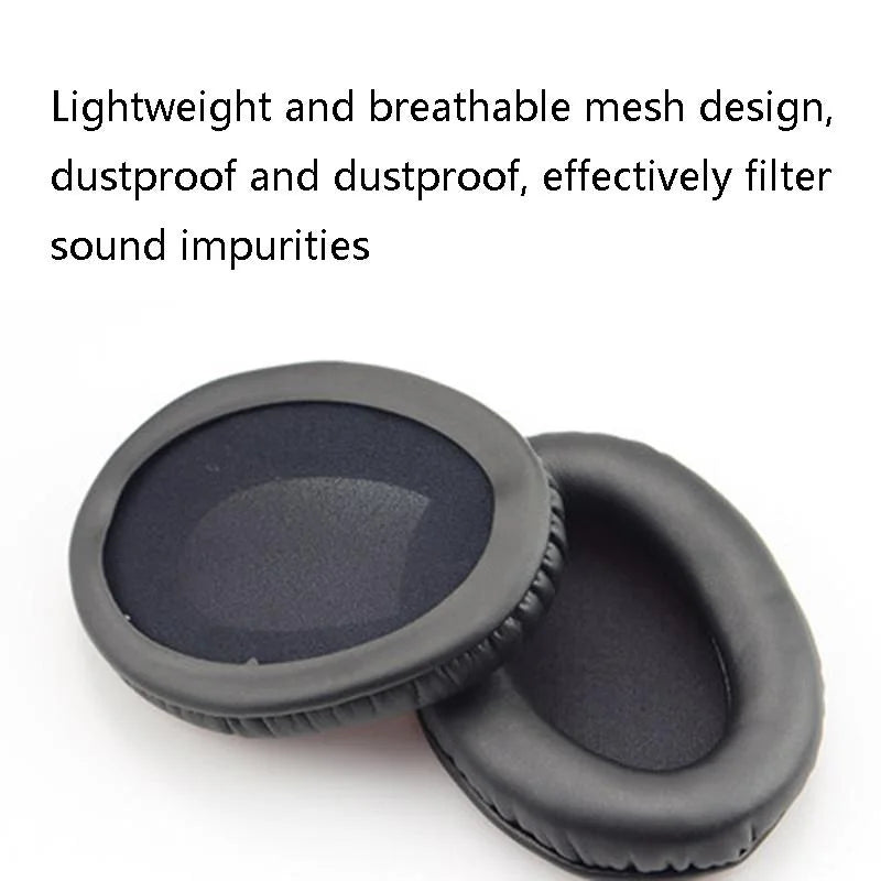 2-Pack Leather Ear Pad Covers For Kingston Cloud Silver Ii Headset - Black-1915197636936339459