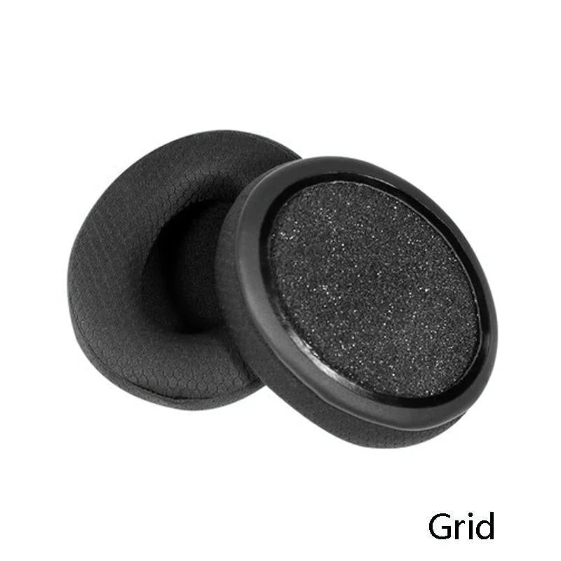 2-Pack Leather Ear Pad Covers For Kingston Cloud Silver Ii Headset - Grid Design-1915197820386807809