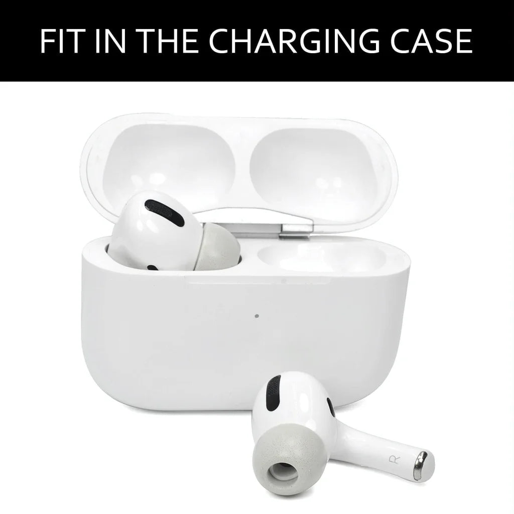2-Pack Memory Foam Ear Caps For Tws Airpods Pro - Medium Gray-1915197625511055364