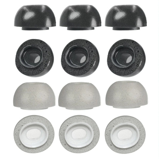 2-Pack Memory Foam Ear Tips For Tws Airpods Pro - Black Large-1915198291813994497