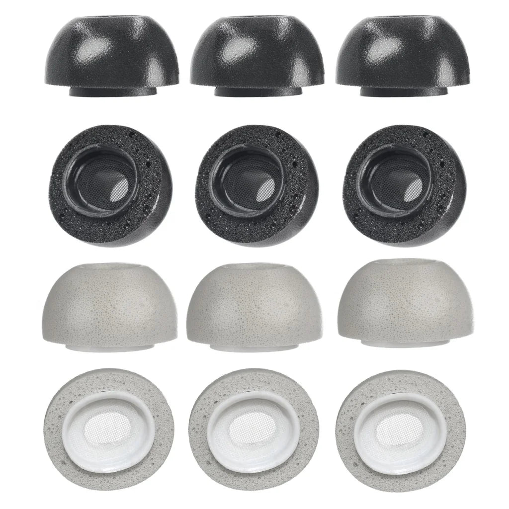 2-Pack Memory Foam Ear Tips For Tws Airpods Pro - Gray Large-1915197805874515969