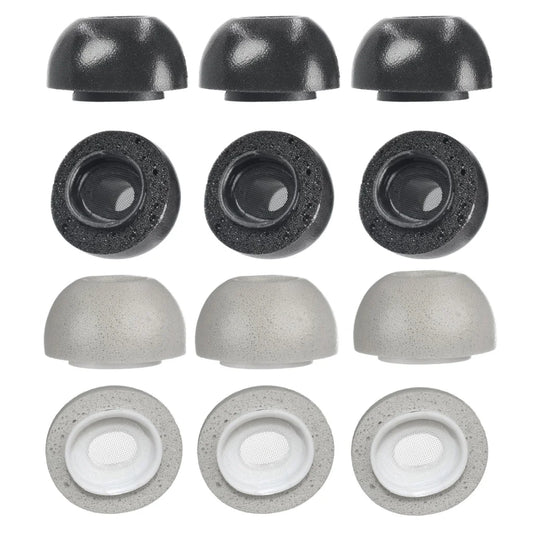 2-Pack Memory Foam Ear Tips For Tws Airpods Pro - Gray Large-1915197805874515969