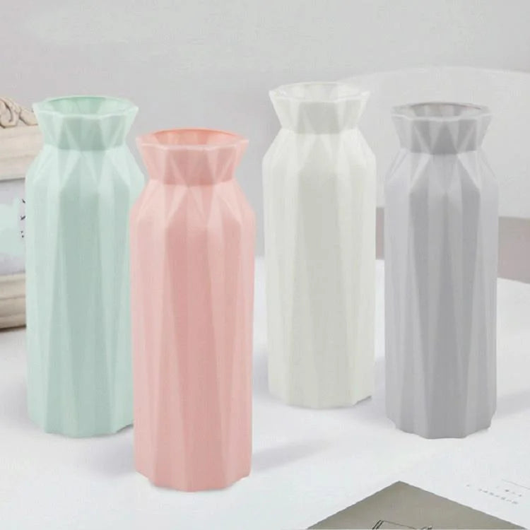 2-pack Plastic Round Vases - Simple Anti-fall Home Decor