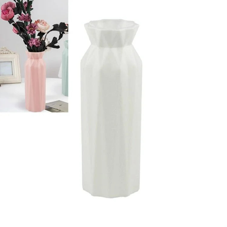 2-pack Plastic Round Vases - Simple Anti-fall Home Decor