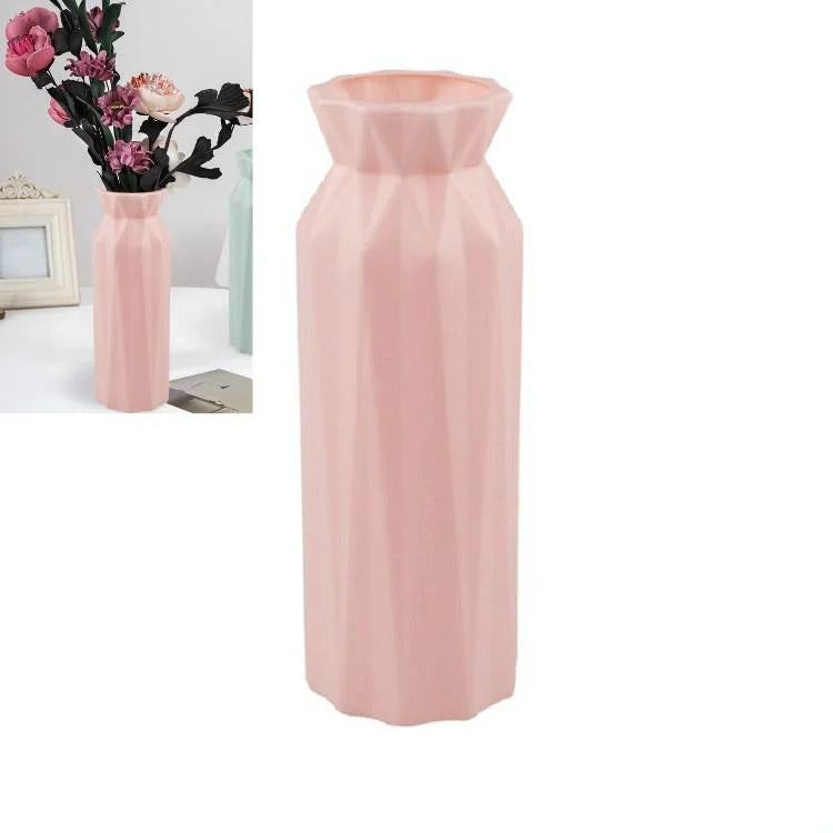 2-pack Plastic Round Vases - Simple Anti-fall Home Decor