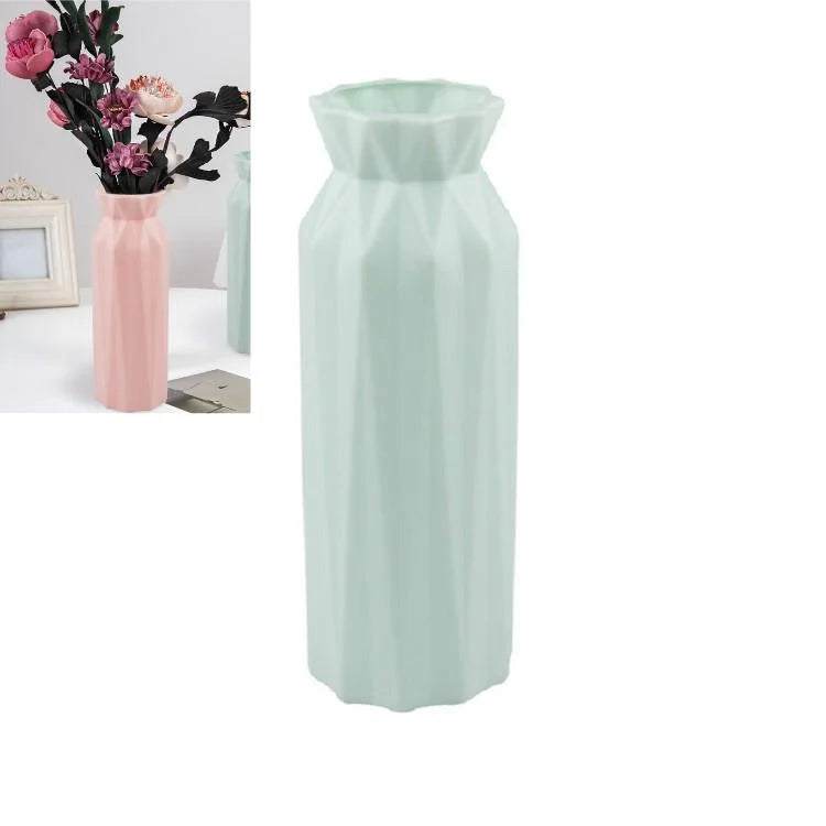 2-pack Plastic Round Vases - Simple Anti-fall Home Decor