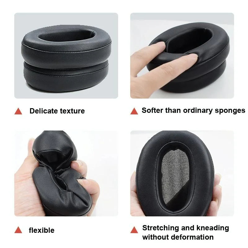 2-Pack Protein Skin Earpads For Sony Wh-Xb900N Headset - Black-1962691930005573635