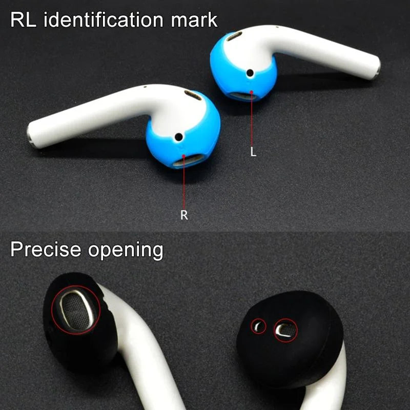 2 Pack Silicone Ear Caps For Apple Airpods Earpods