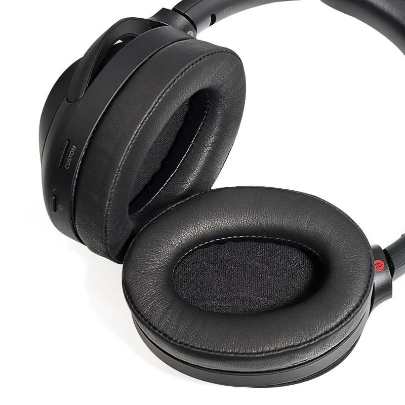 2-Pack Sony Wh-1000Xm2 / Xm3 / Xm4 Headset Covers - Black Lambskin-1915198367282106373
