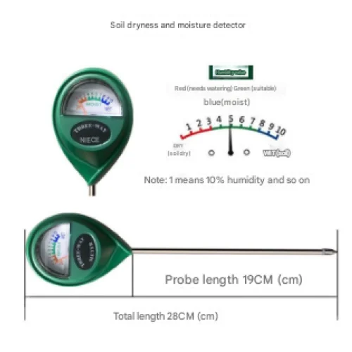 2 Pcs (1 Green + 1 Black) Soil Moisture Meter - Accurate