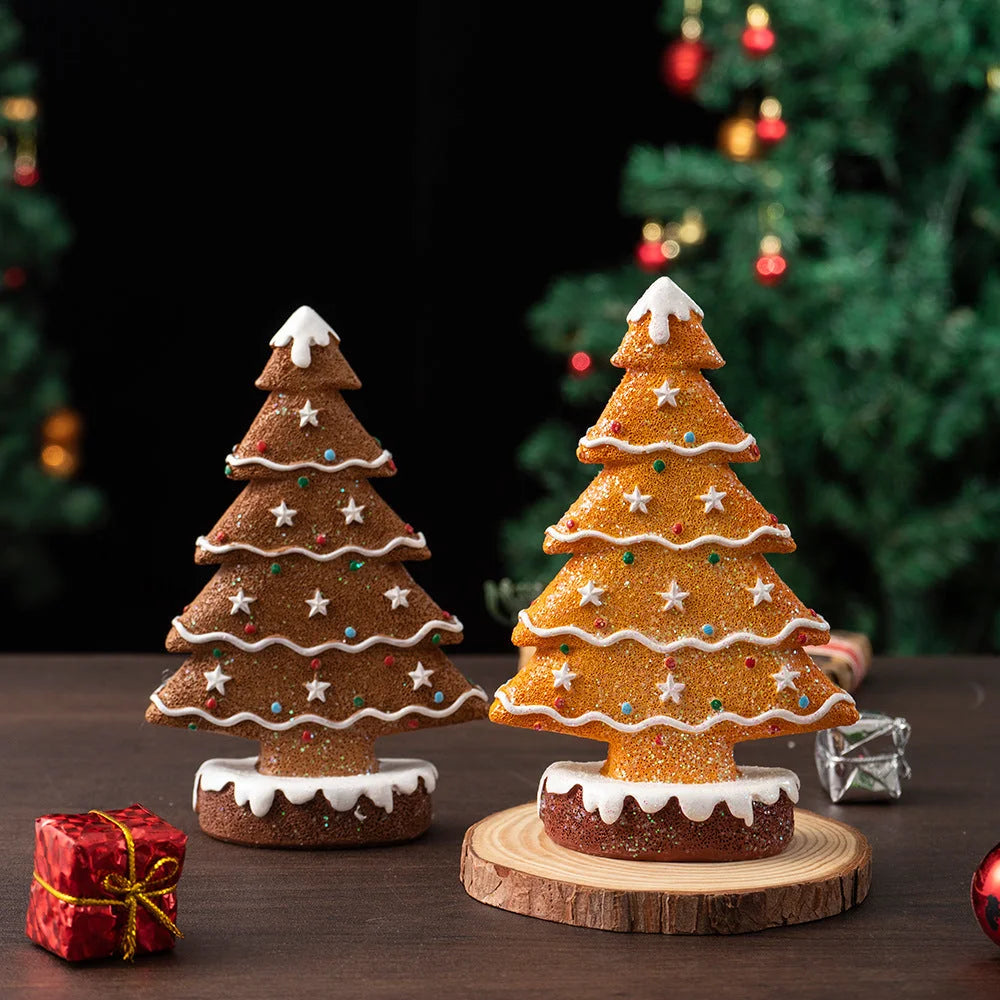 2 Pcs (1 Yellow + 1 Brown) Charming Gingerbread Christmas