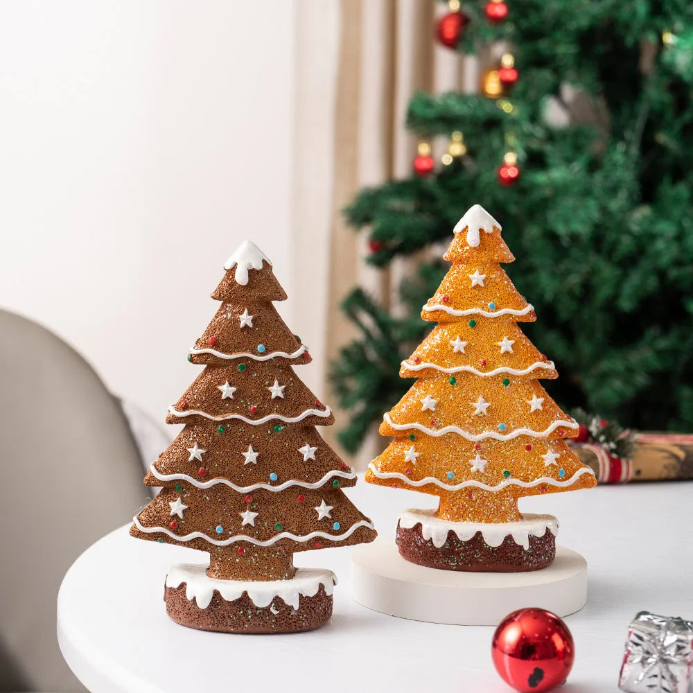 2 Pcs (1 Yellow + 1 Brown) Charming Gingerbread Christmas