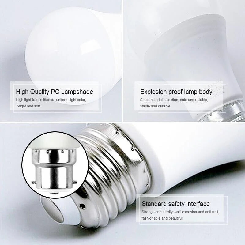 2 PCS 220V 15W NEW LED Radar Sensor Motion Bulb E27 B22