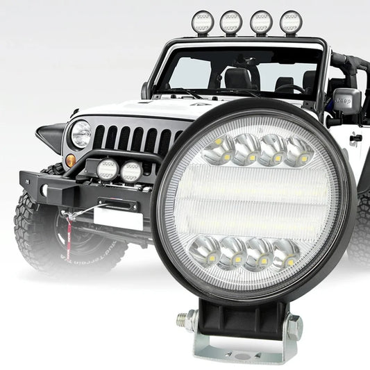 2 Pcs 4 Inch 15W Spot / Flood Light White Light Round