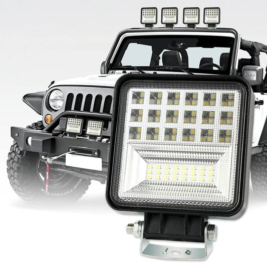 2 Pcs 4 Inch 20W Spot / Flood Light White Light Square