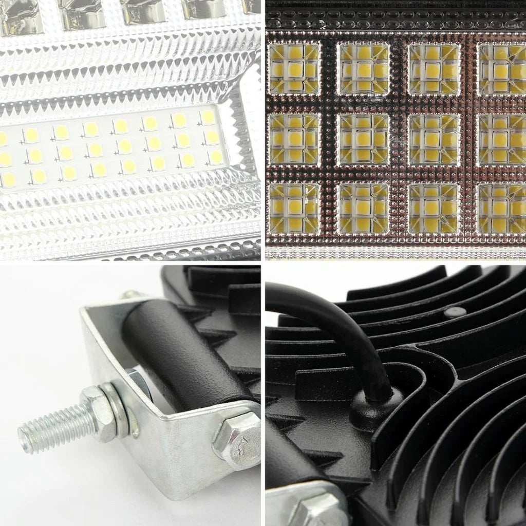 2 Pcs 4 Inch 20W Spot / Flood Light White Light Square