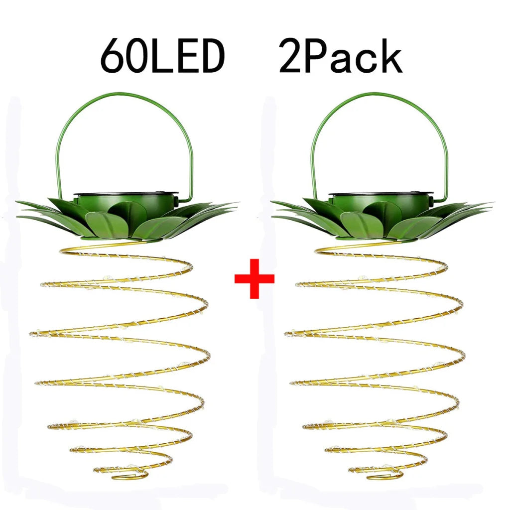 2 Pcs 60 LEDS Solar Pineapple Lantern - Outdoor LED