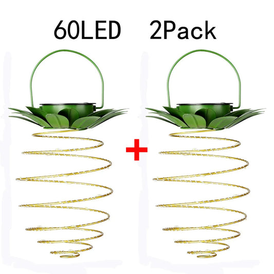 2 Pcs 60 LEDS Solar Pineapple Lantern - Outdoor LED