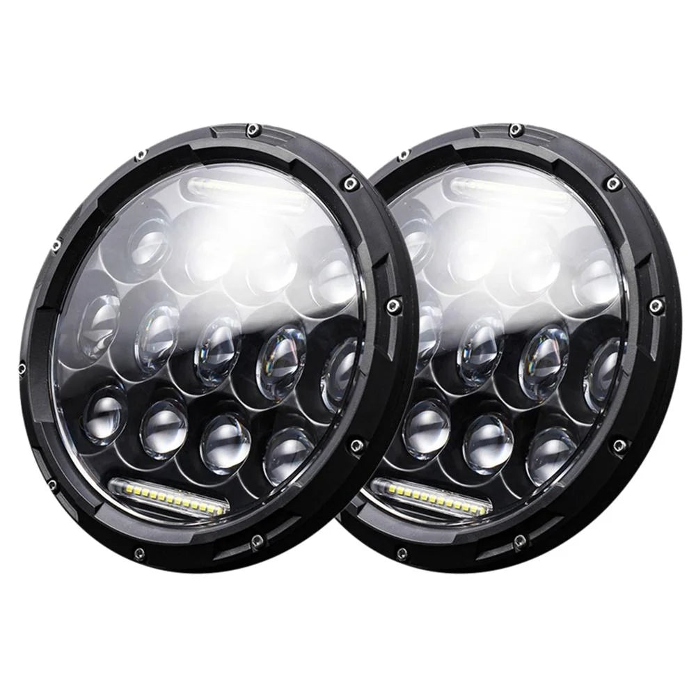 2 Pcs 7 Inch Dc10 - 48V 36W 6000K Harley Motorcycle