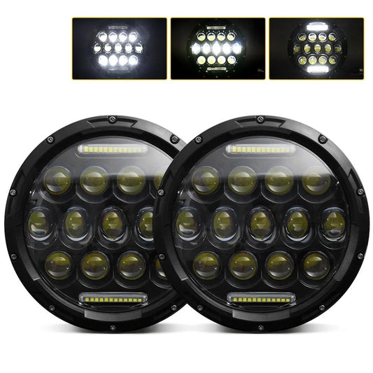 2 Pcs 7 Inch Dc10 - 48V 36W 6000K Harley Motorcycle