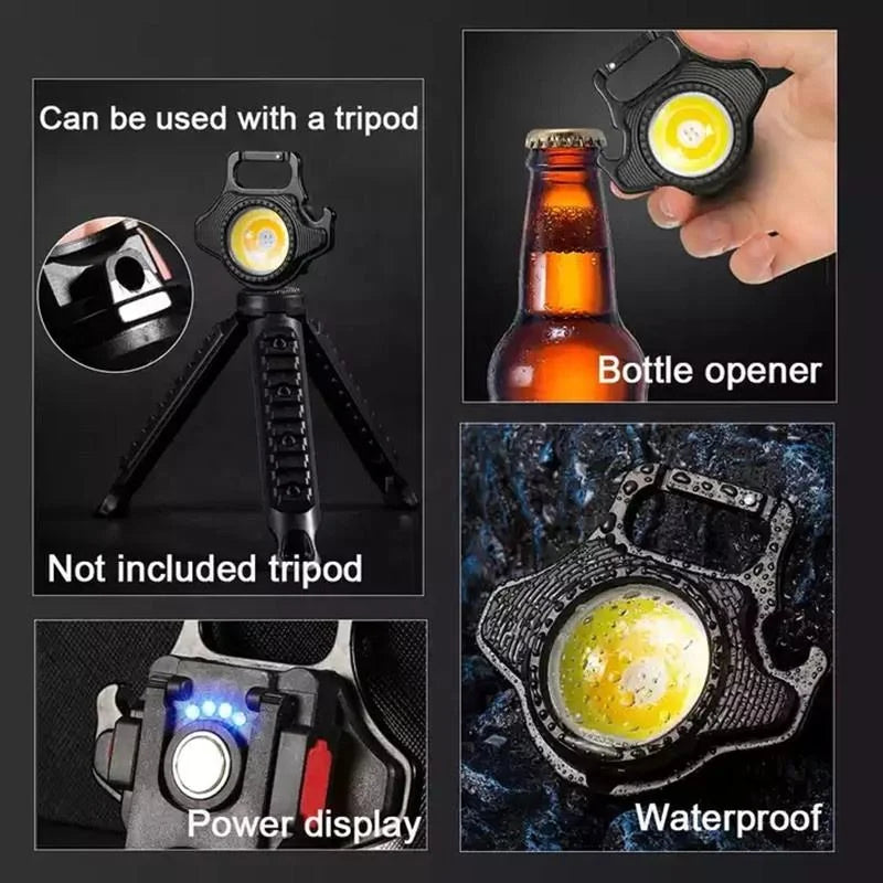 2 pcs Black Mini flashlight for outdoor and self-defense