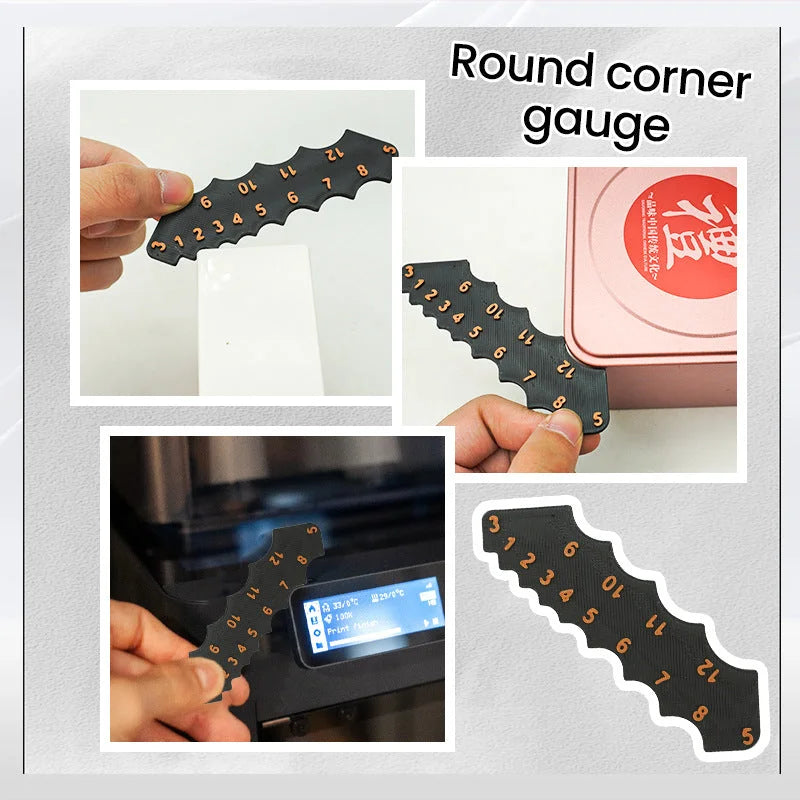 2 Pcs Black Precision Fillet Radius Gauge - Compact Plastic