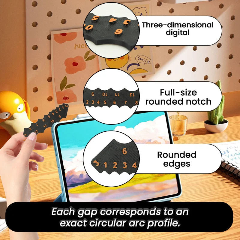 2 Pcs Black Precision Fillet Radius Gauge - Compact Plastic