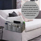2 Pcs Black Quilted Sofa Armrest Organizer Caddy