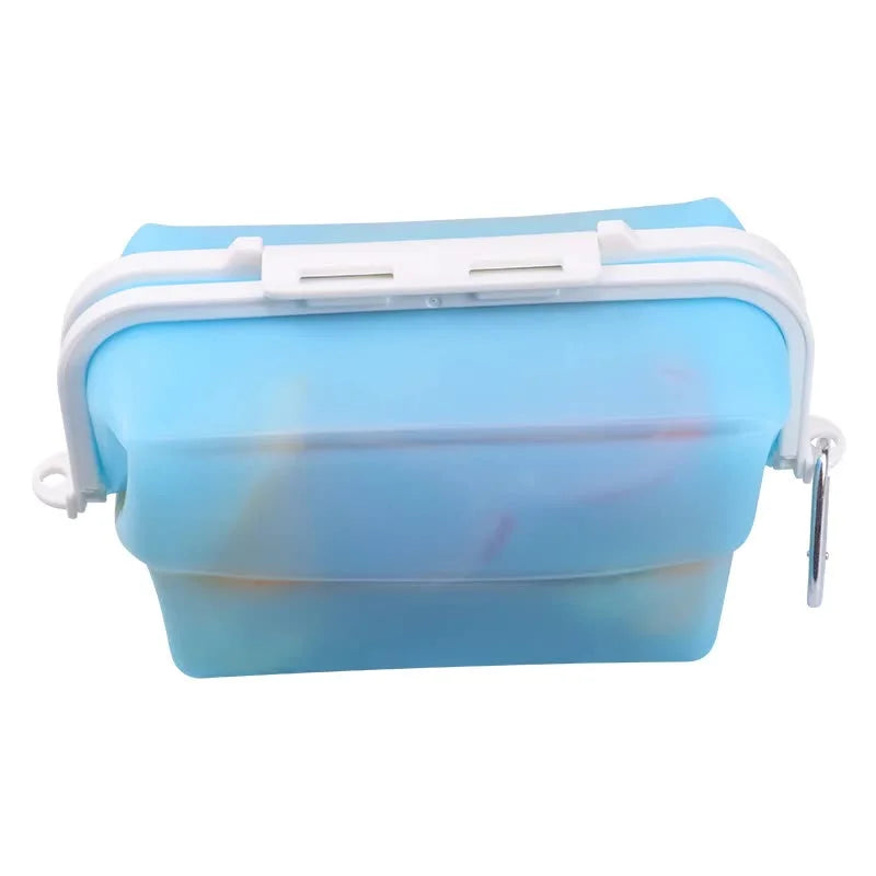 Set Of Two Blue Collapsible Silicone