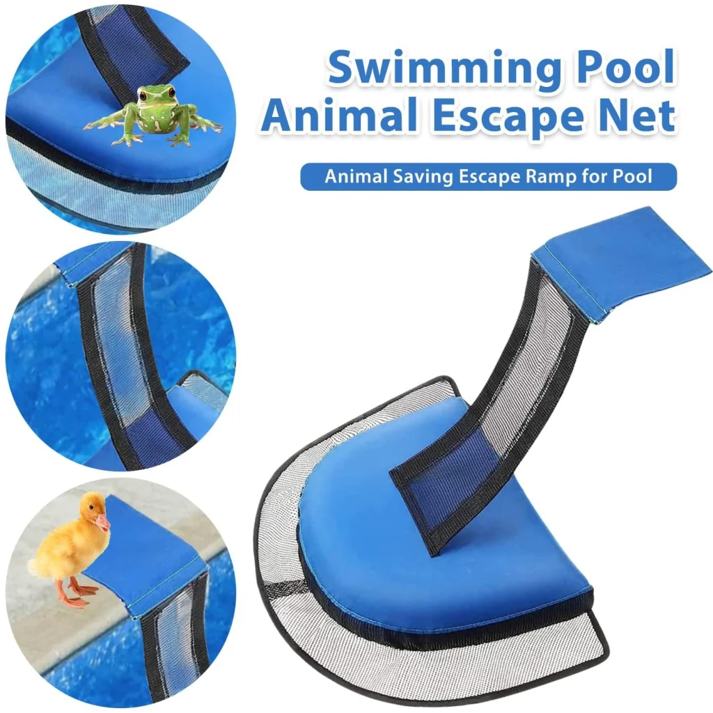 2 Pcs Blue Outdoor Animal Rescue Escape Net for Swimming