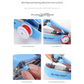 2 Pcs Blue Portable Mini Handheld Sewing Machine - Manual