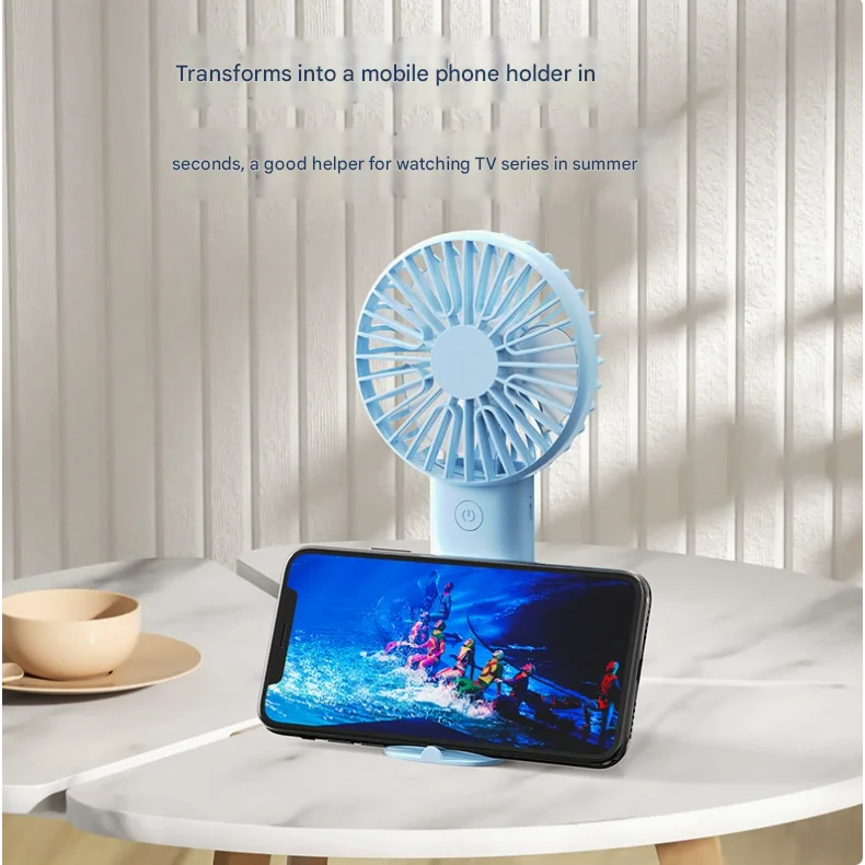 2 PCS Blue Portable USB Fan - 3 Speed Settings - Perfect