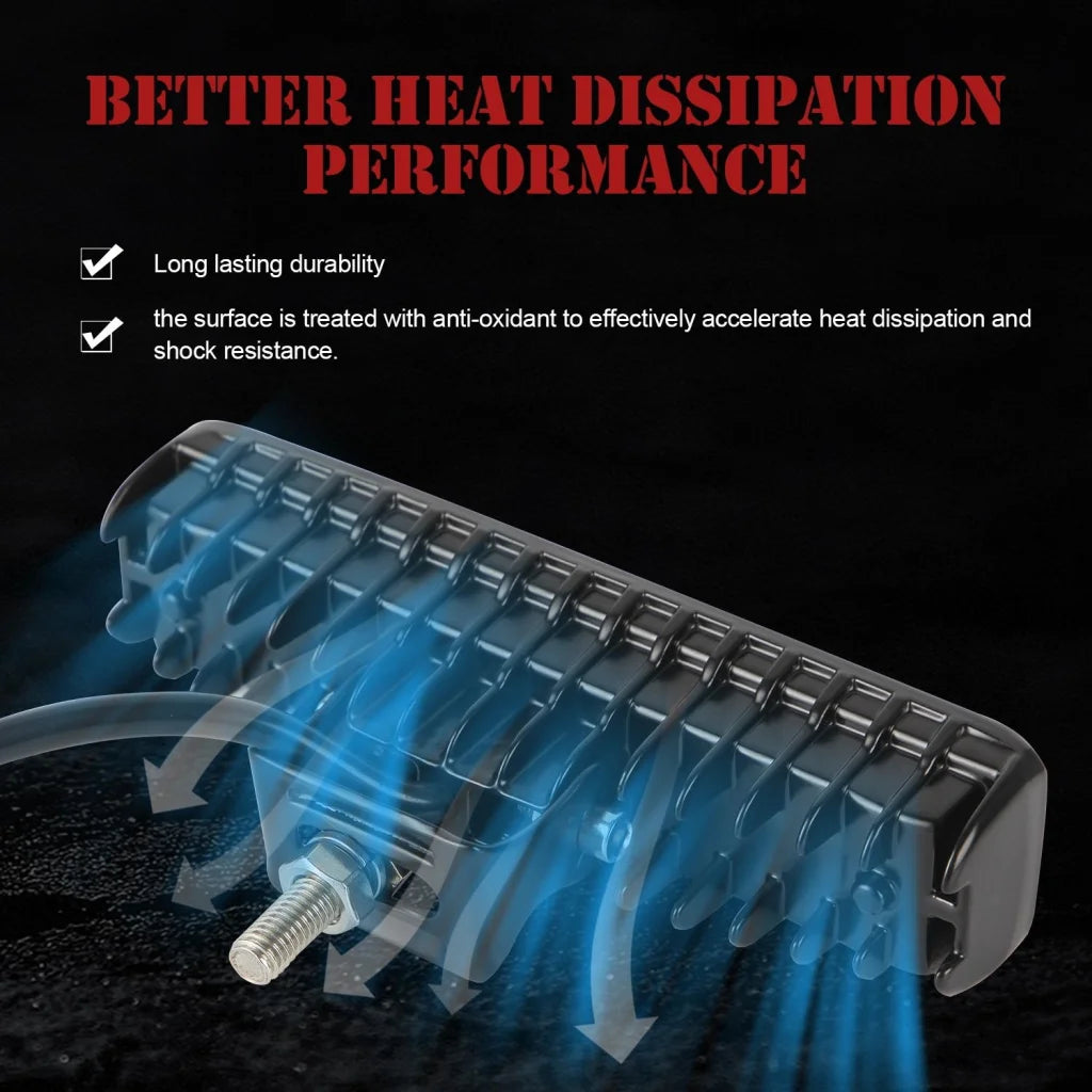 2 Pcs Car 6 Inch Dual - Row Mixed Light Strip Lamp