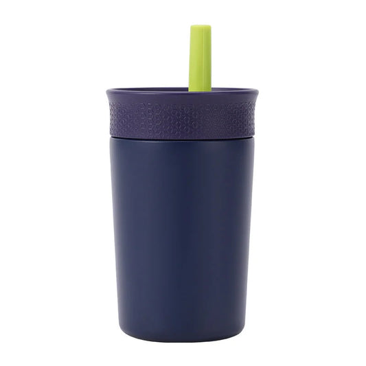 Set Of Two Dark Blue 12oz Insulated Tumbler