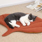 2 Pcs Green Leaf-Shaped Pet Sleeping Mat - Durable Dog