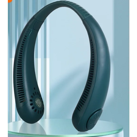 2 PCS Green Portable Neck Fan - Hands-Free Personal Fan