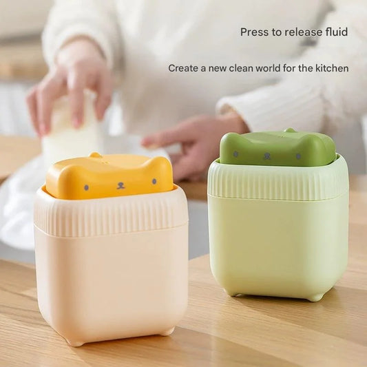 2 Pcs (Green + Yellow) Cute Cat Press-to-Dispense Soap Pump