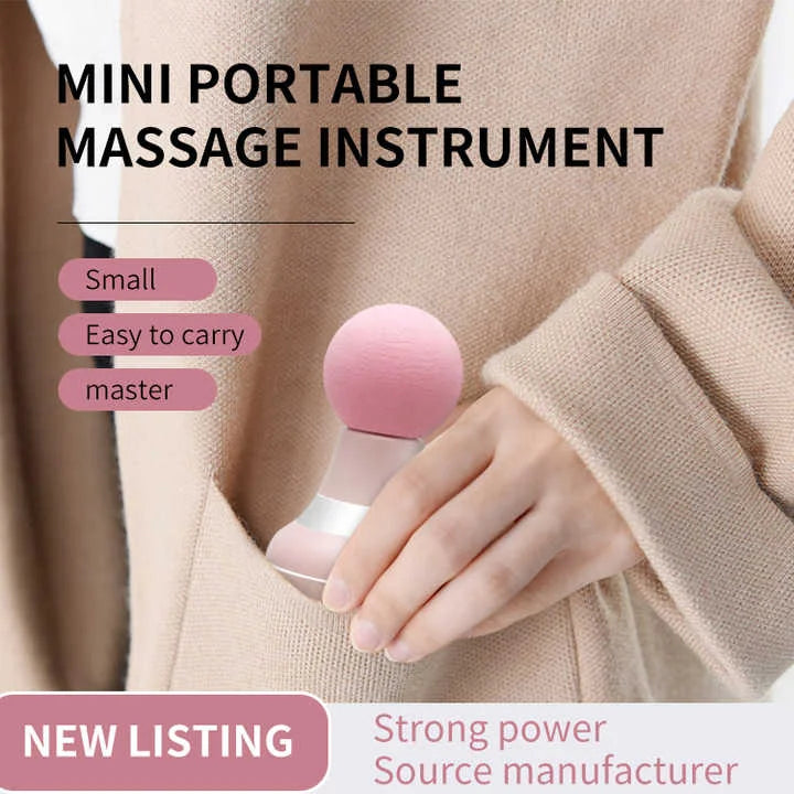 2 Pcs Grey And Green Mini Massage Gun - 6-Speed Muscle