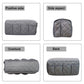 2 Pcs Grey Quilted Sofa Armrest Organizer Caddy