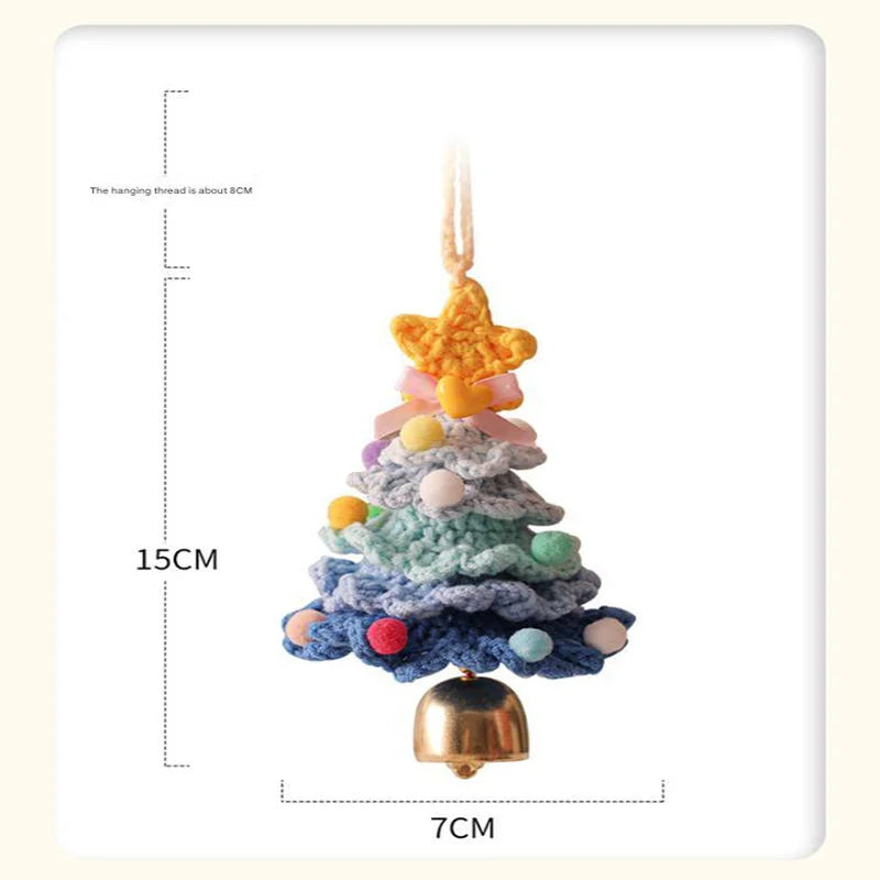 2 Pcs Handmade Crochet Christmas Tree Ornament - Plush