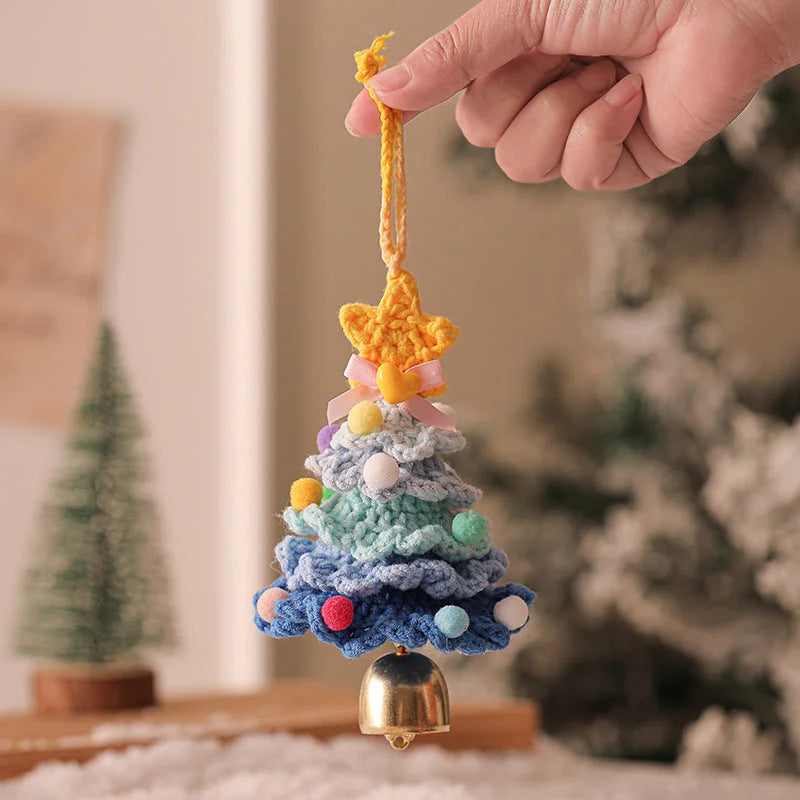 2 Pcs Handmade Crochet Christmas Tree Ornament - Plush