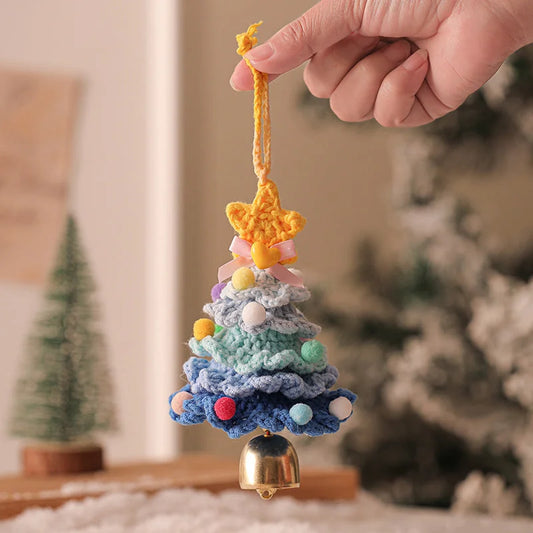 2 Pcs Handmade Crochet Christmas Tree Ornament - Plush