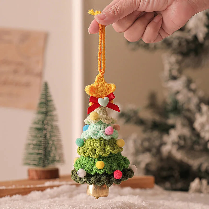 2 Pcs Handmade Crochet Christmas Tree Ornament - Plush