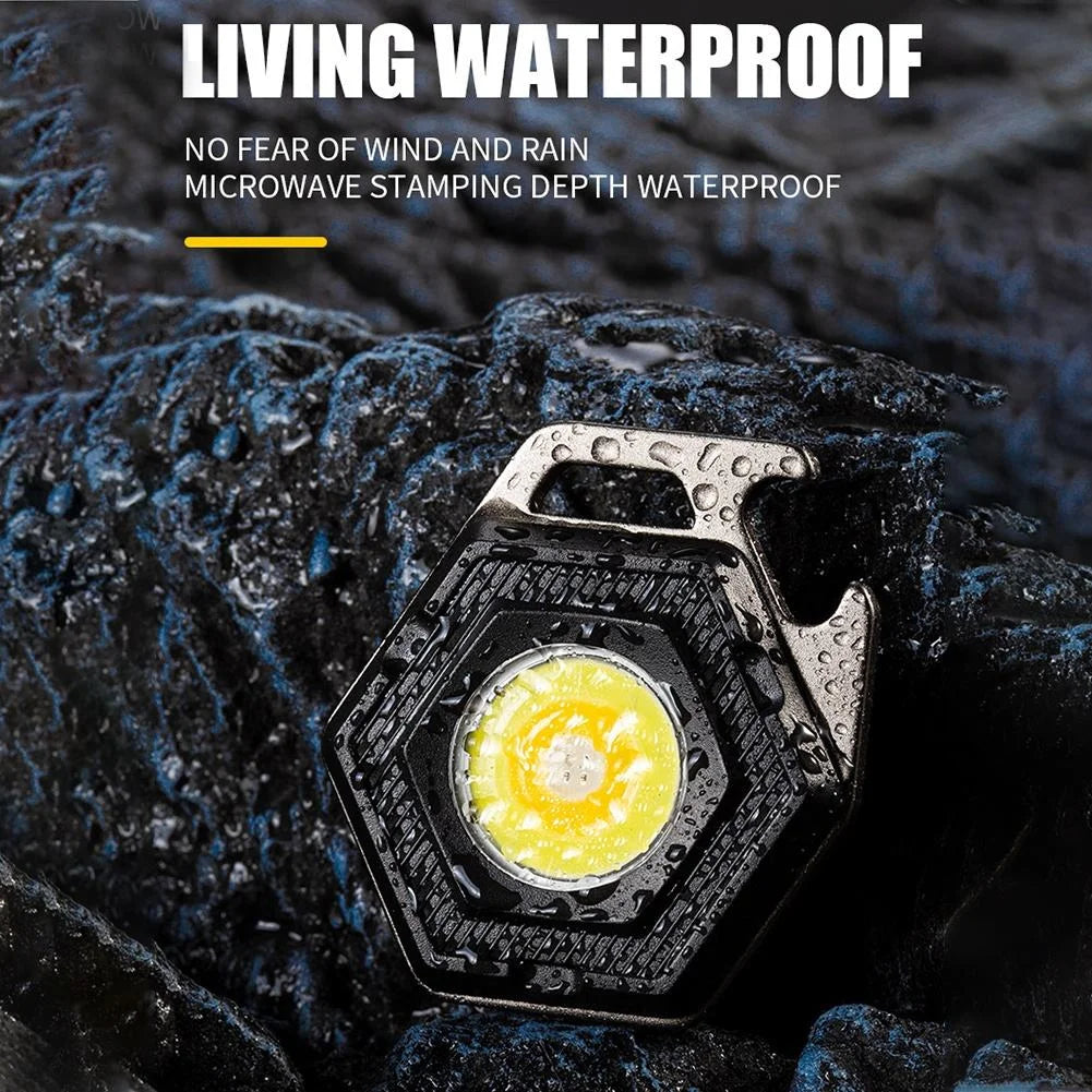 2 pcs Hexagon Mini flashlight for outdoor and self-defense