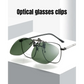 2 Pcs Night Vision Yellow Polarized Clip-On Sunglasses