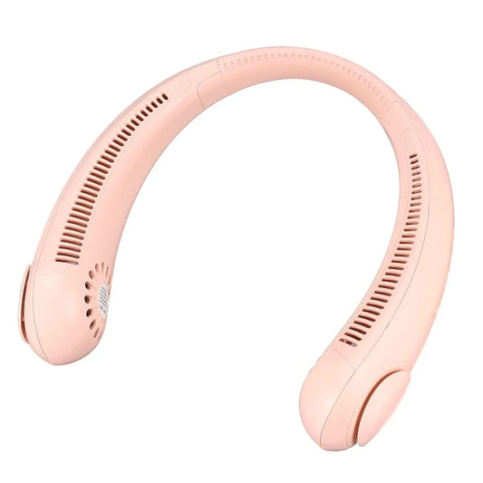 2 PCS Pink Portable Neck Fan - Hands-Free Personal Fan